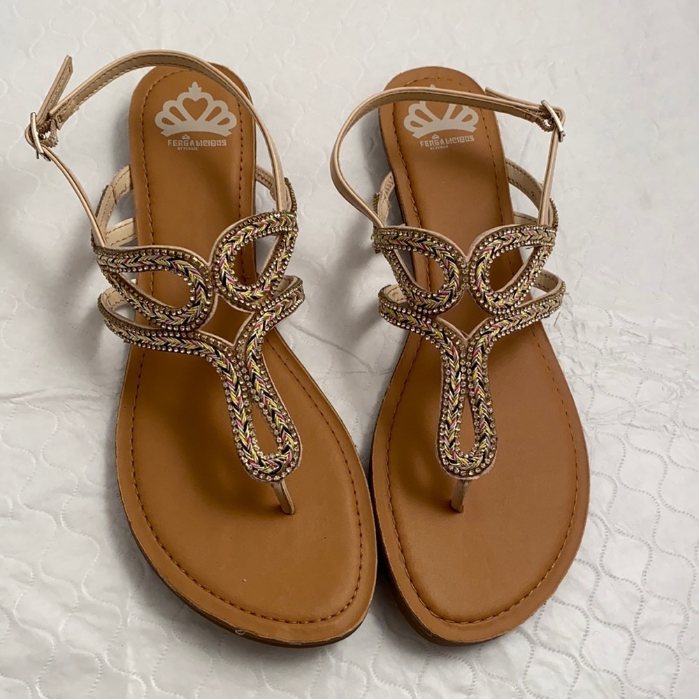 Fergalicious Shimmer flat sandal 12